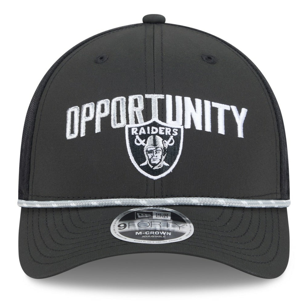 Las Vegas Raiders New Era 2025 Inspire Change 9FORTY M-Crown Adjustable Hat Black