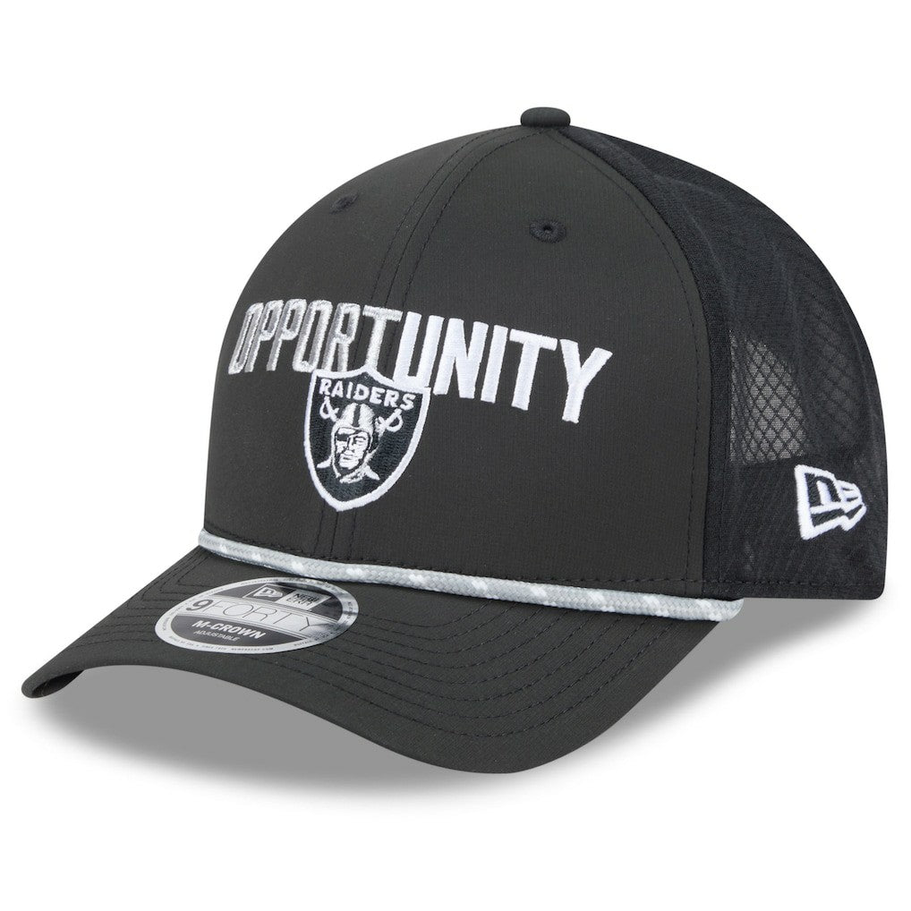 Las Vegas Raiders New Era 2025 Inspire Change 9FORTY M-Crown Adjustable Hat Black