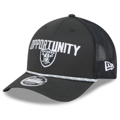 Las Vegas Raiders New Era 2025 Inspire Change 9FORTY M-Crown Adjustable Hat Black