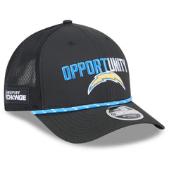 Los Angeles Chargers New Era 2025 Inspire Change 9FORTY M-Crown Adjustable Hat Black