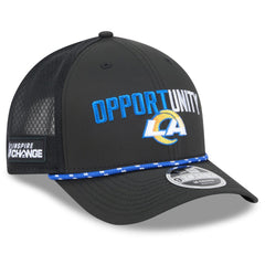 Los Angeles Rams New Era 2025 Inspire Change 9FORTY M-Crown Adjustable Hat Black