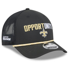 New Orleans Saints New Era 2025 Inspire Change 9FORTY M-Crown Adjustable Hat Black