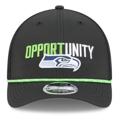 Seattle Seahawks New Era 2025 Inspire Change 9FORTY M-Crown Adjustable Hat Black