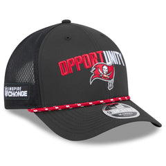 Tampa Bay Buccaneers New Era 2025 Inspire Change 9FORTY M-Crown Adjustable Hat Black