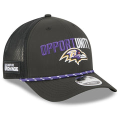 Baltimore Ravens New Era 2025 Inspire Change 9FORTY M-Crown Adjustable Hat Black
