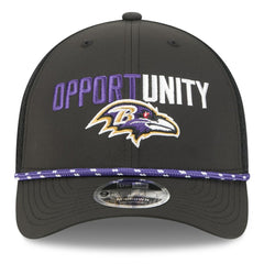 Baltimore Ravens New Era 2025 Inspire Change 9FORTY M-Crown Adjustable Hat Black