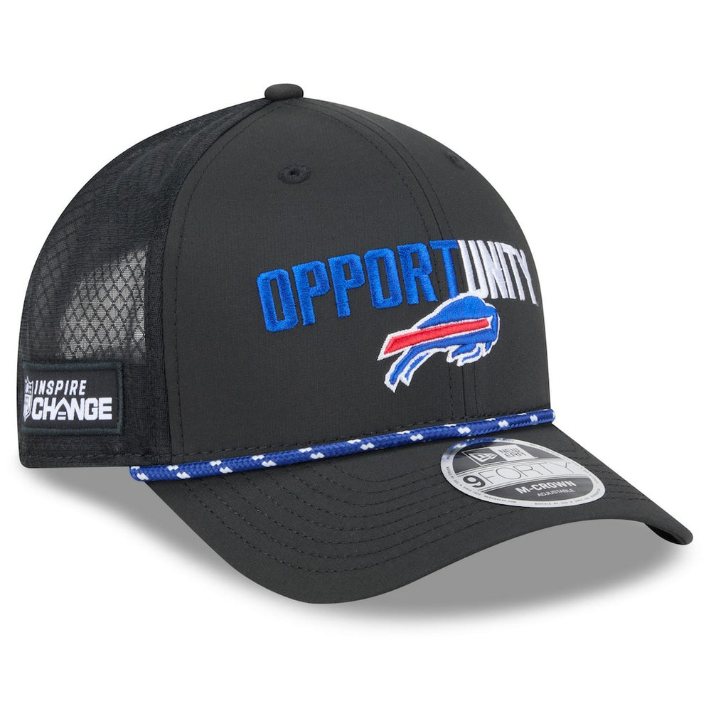 Buffalo Bills New Era 2025 Inspire Change 9FORTY M-Crown Adjustable Hat Black