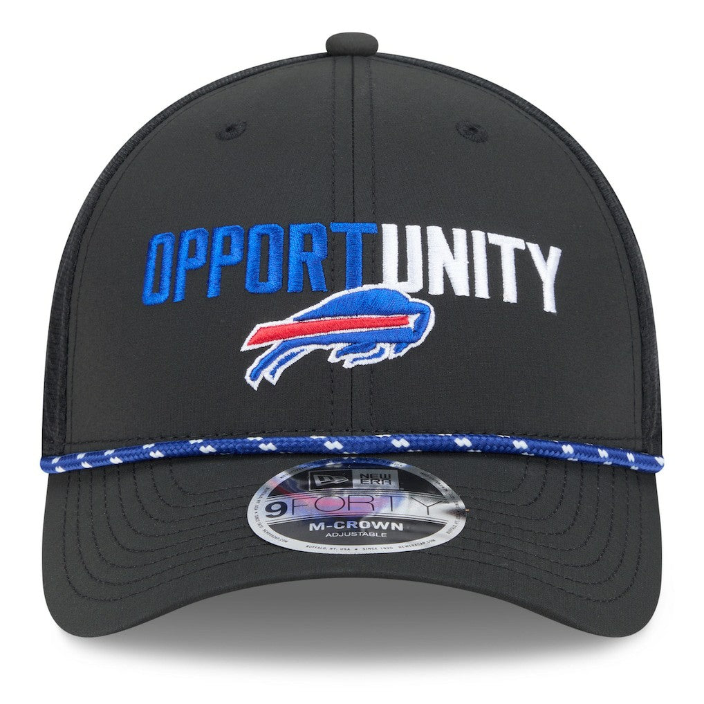 Buffalo Bills New Era 2025 Inspire Change 9FORTY M-Crown Adjustable Hat Black