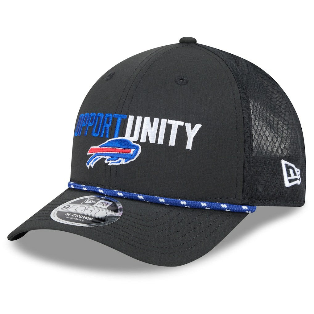 Buffalo Bills New Era 2025 Inspire Change 9FORTY M-Crown Adjustable Hat Black