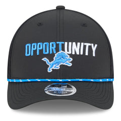 Detroit Lions New Era 2025 Inspire Change 9FORTY M-Crown Adjustable Hat Black