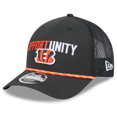 Cincinnati Bengals New Era 2025 Inspire Change 9FORTY M-Crown Adjustable Hat Black