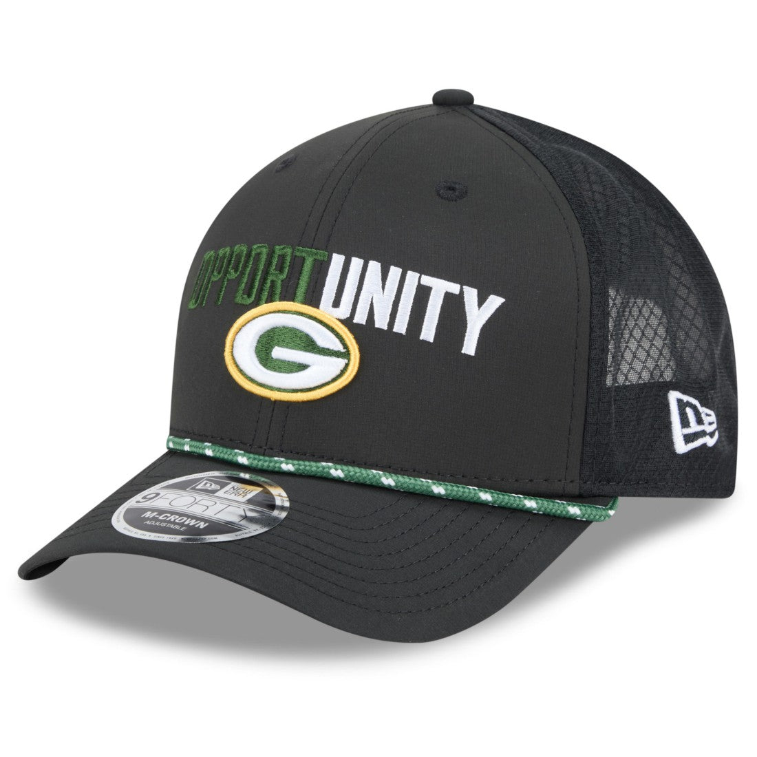 Green Bay Packers New Era 2025 Inspire Change 9FORTY M-Crown Adjustable Hat Black