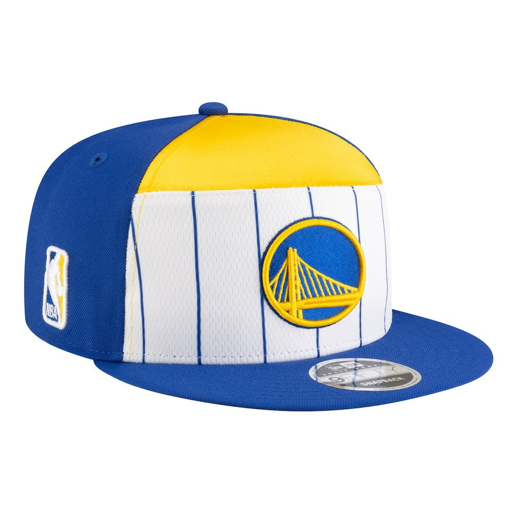 Golden State Warriors Youth 2025 NBA Tip Off Split Panel 9FIFTY Snapback Hat for sale White/Royal | New Era Lifestyle