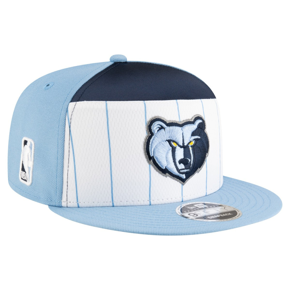 Memphis Grizzlies Youth 2025 NBA Tip Off Split Panel 9FIFTY Snapback Hat White/Light Blue | New Era for sale