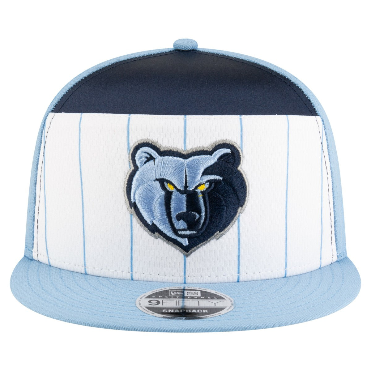 Memphis Grizzlies Youth 2025 NBA Tip Off Split Panel 9FIFTY Snapback Hat White/Light Blue | New Era for sale