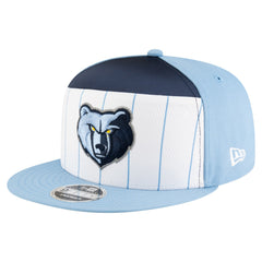 Memphis Grizzlies Youth 2025 NBA Tip Off Split Panel 9FIFTY Snapback Hat White/Light Blue | New Era for sale