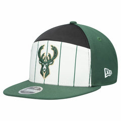 Milwaukee Bucks Youth 2025 NBA Tip Off Split Panel 9FIFTY Snapback Hat White/Hunter Green | New Era outlet