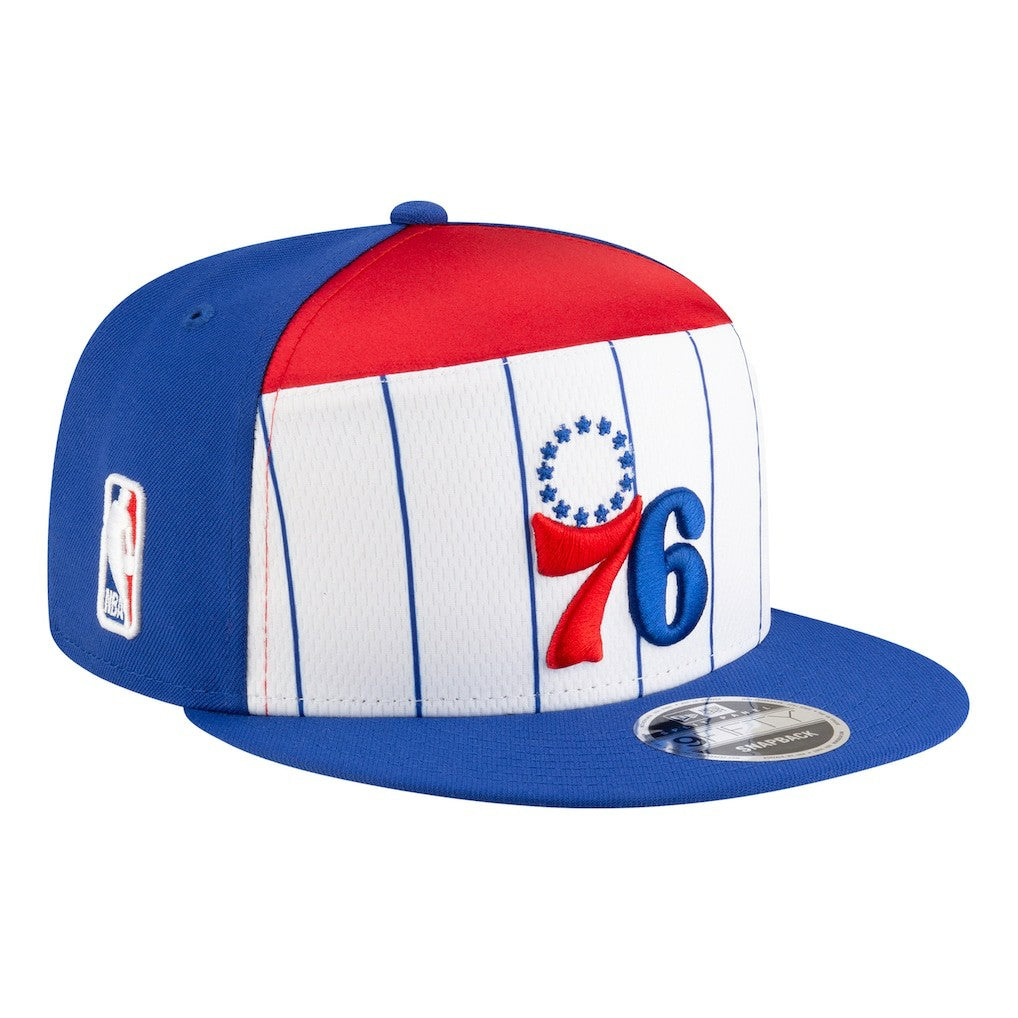 Philadelphia 76ers Youth 2025 NBA Tip Off Split Panel 9FIFTY Snapback Hat White/Blue | New Era discount