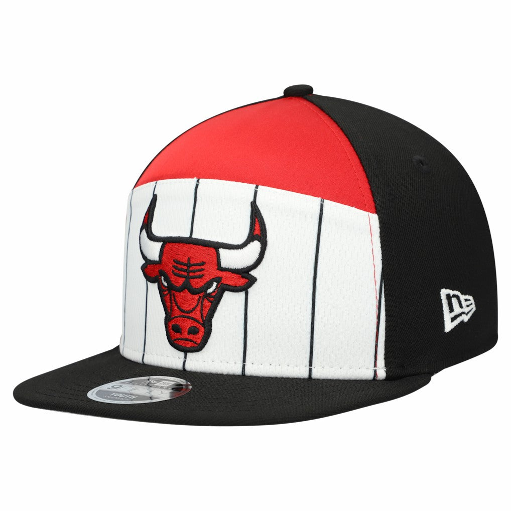 Chicago Bulls Youth 2025 NBA Tip Off Split Panel 9FIFTY Snapback Hat White/Black | New Era for sale