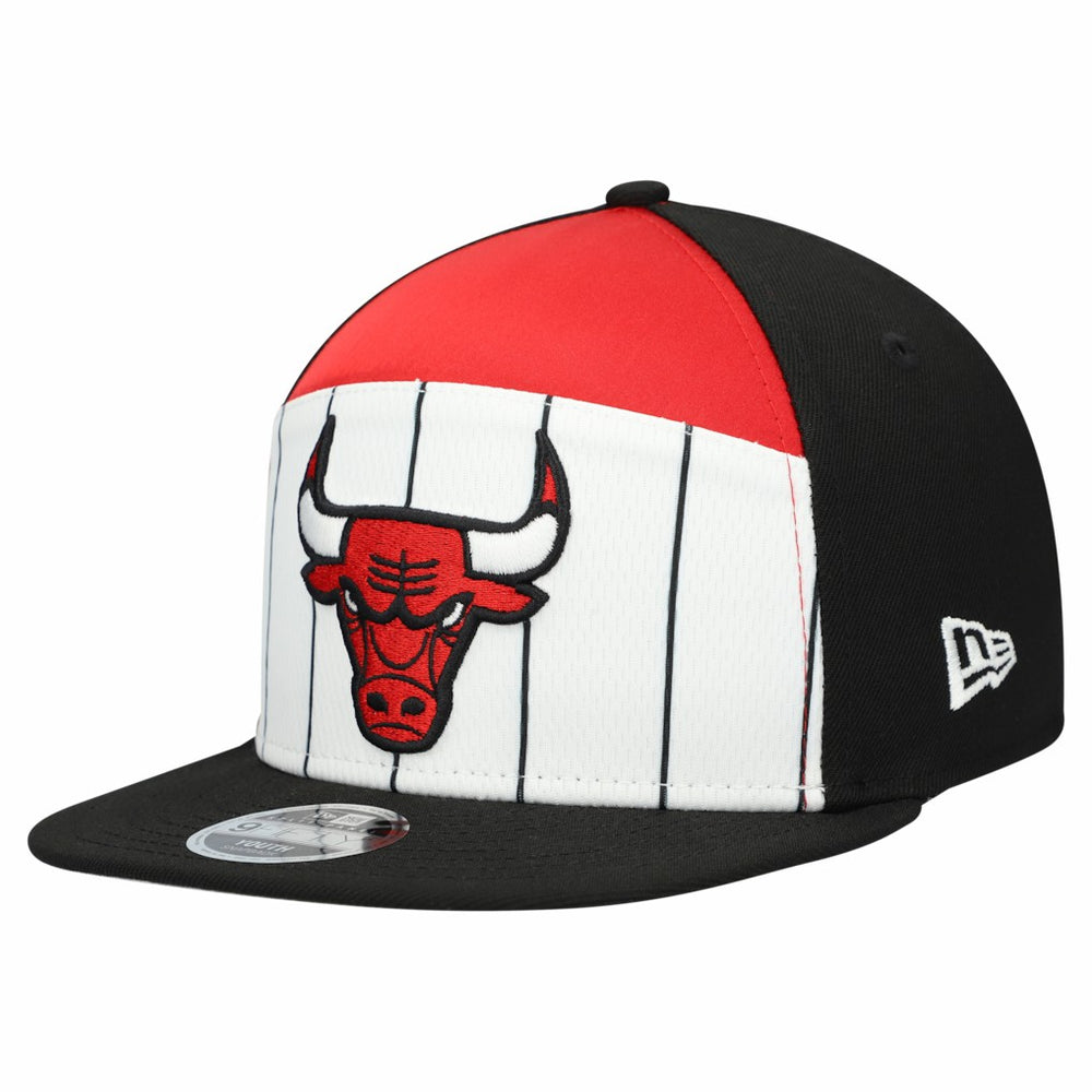 Chicago Bulls Youth 2025 NBA Tip Off Split Panel 9FIFTY Snapback Hat White/Black | New Era for sale