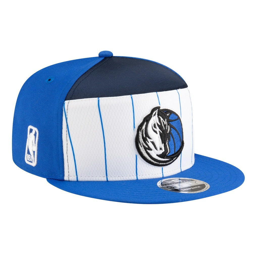 Dallas Mavericks Youth 2025 NBA Tip Off Split Panel 9FIFTY Snapback Hat for sale White/Blue | New Era US