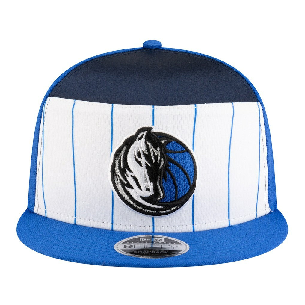 Dallas Mavericks Youth 2025 NBA Tip Off Split Panel 9FIFTY Snapback Hat for sale White/Blue | New Era US