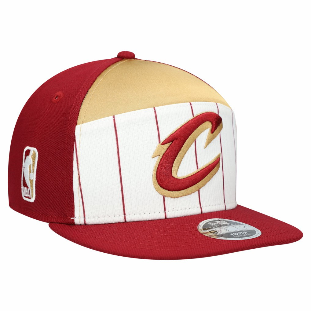 Cleveland Cavaliers Youth 2025 NBA Tip Off Split Panel 9FIFTY Snapback Hat for sale White/Wine | New Era for sale