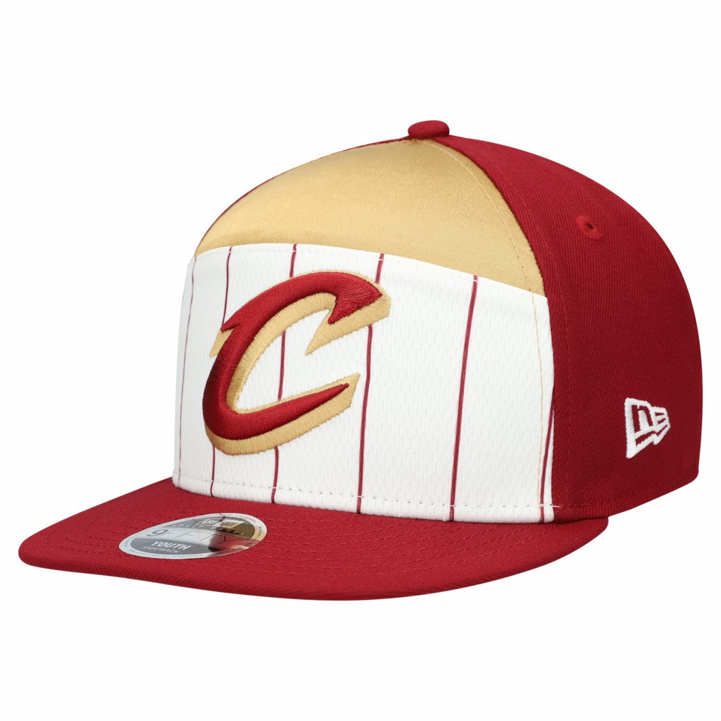 Cleveland Cavaliers Youth 2025 NBA Tip Off Split Panel 9FIFTY Snapback Hat for sale White/Wine | New Era for sale