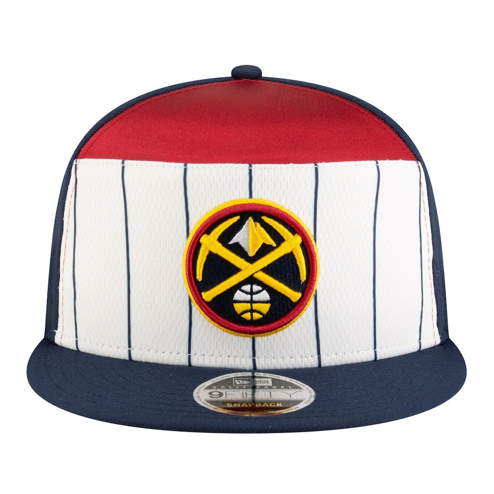 Denver Nuggets Youth 2025 NBA Tip Off Split Panel 9FIFTY Snapback Hat for sale White/Navy | New Era US