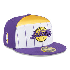 Los Angeles Lakers 2025 NBA Tip Off Split Panel 59FIFTY Fitted Hat White/Purple | New Era for sale