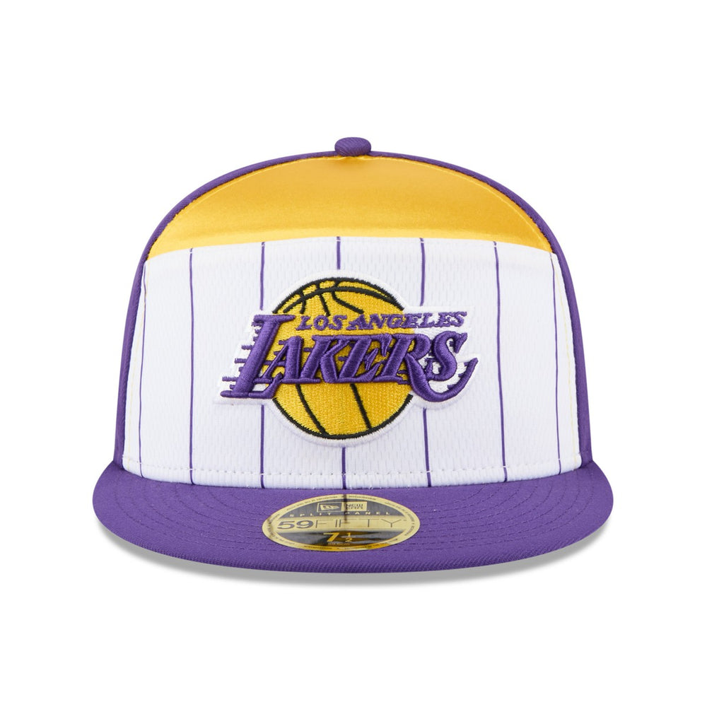 Los Angeles Lakers 2025 NBA Tip Off Split Panel 59FIFTY Fitted Hat White/Purple | New Era for sale