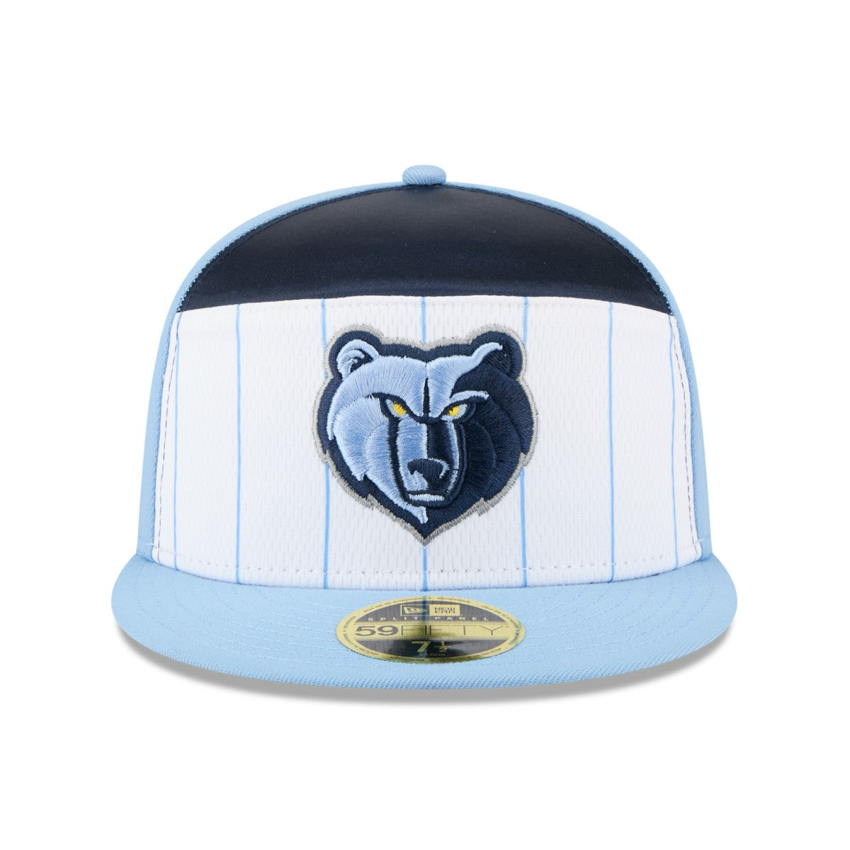 Memphis Grizzlies 2025 NBA Tip Off Split Panel 59FIFTY Fitted Hat White/Light Blue | New Era Near Me