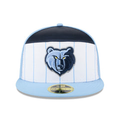 Memphis Grizzlies 2025 NBA Tip Off Split Panel 59FIFTY Fitted Hat White/Light Blue | New Era Near Me