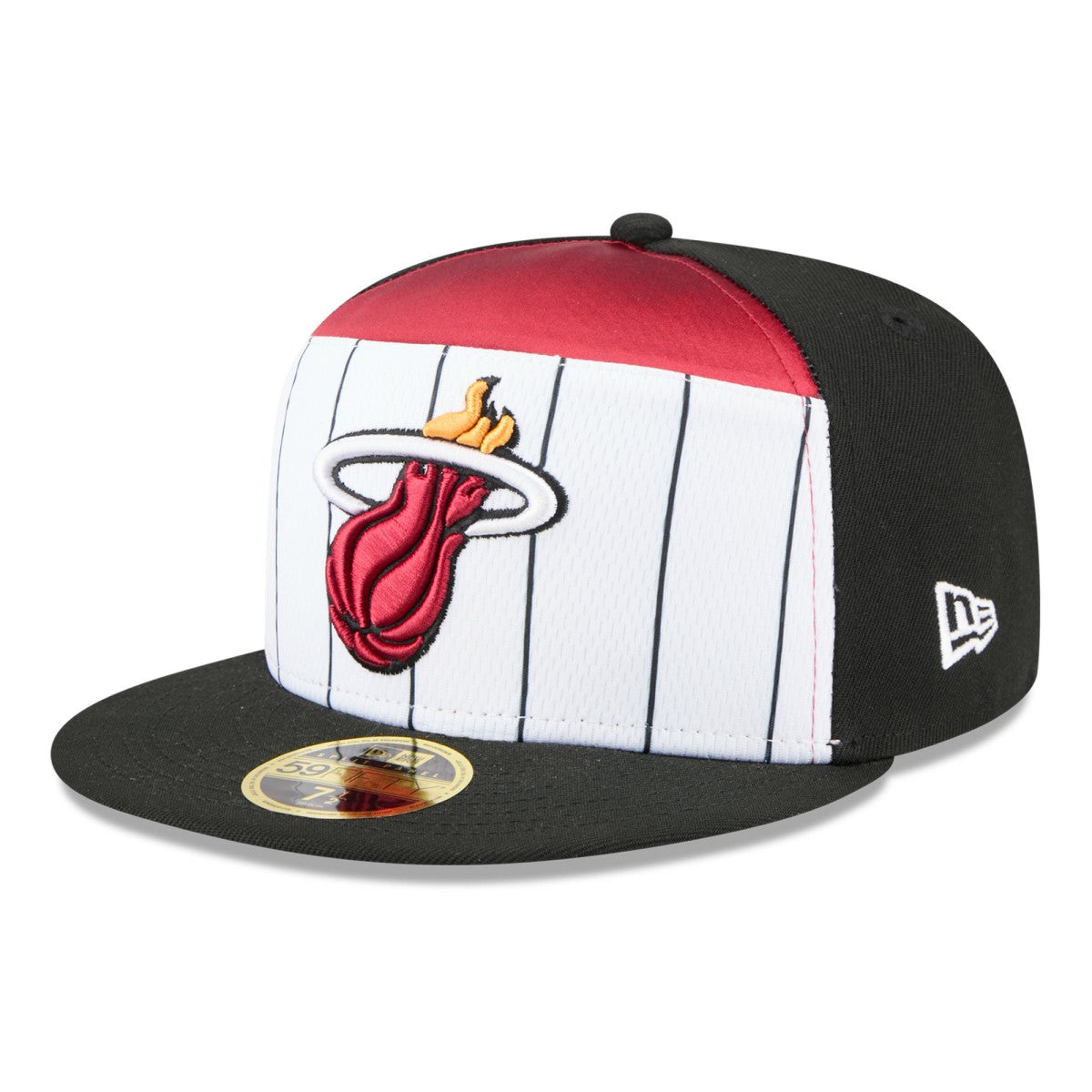 Miami Heat 2025 NBA Tip Off Split Panel 59FIFTY Fitted Hat White/Black | New Era