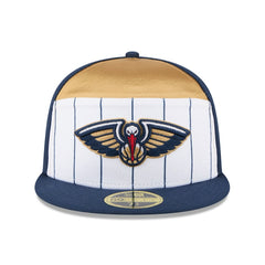 New Orleans Pelicans 2025 NBA Tip Off Split Panel 59FIFTY Fitted Hat White/Navy | New Era discount