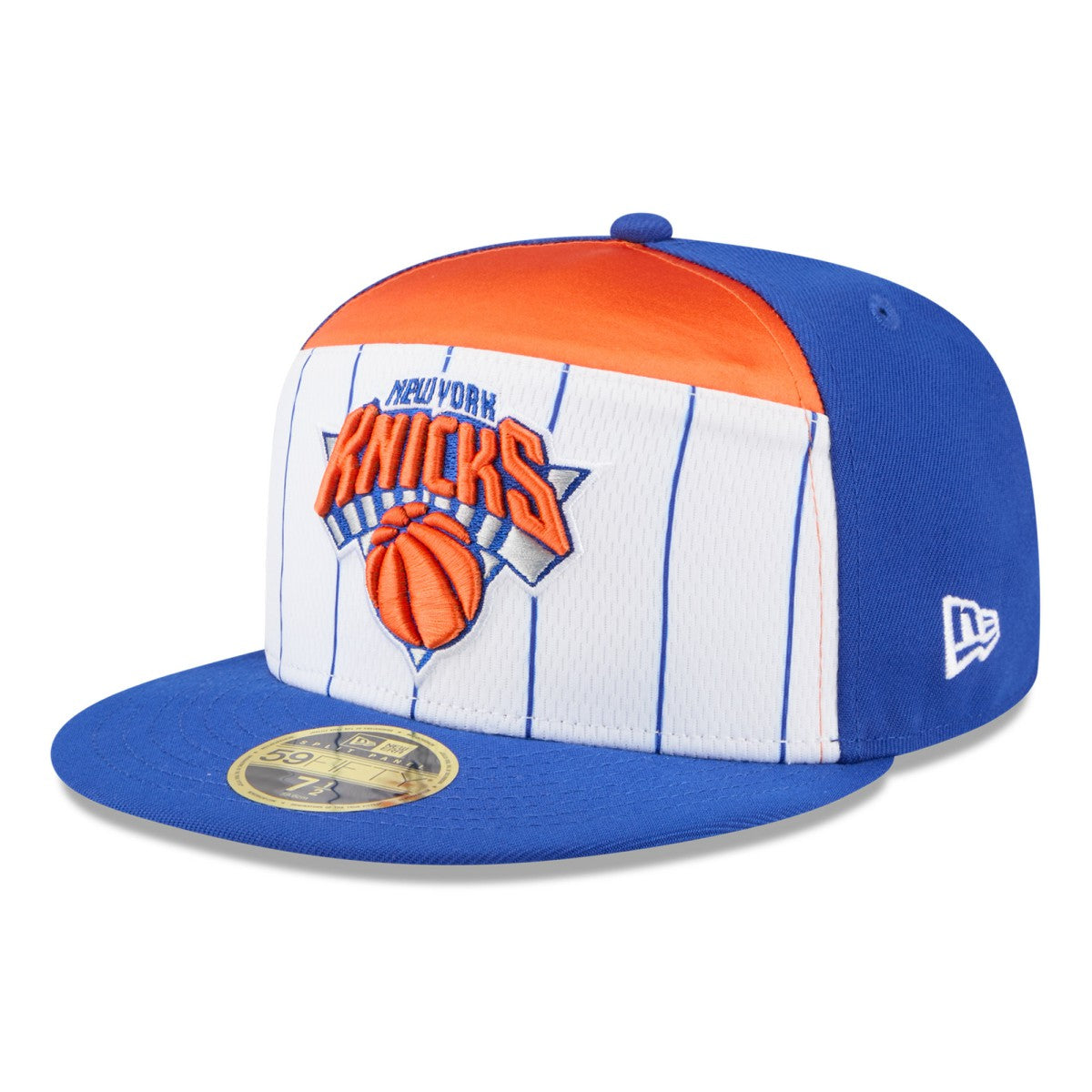 New York Knicks 2025 NBA Tip Off Split Panel 59FIFTY Fitted Hat White/Blue | New Era US