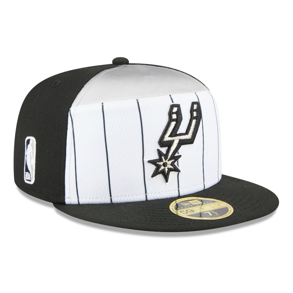 San Antonio Spurs 2025 NBA Tip Off Split Panel 59FIFTY Fitted Hat White/Black | New Era