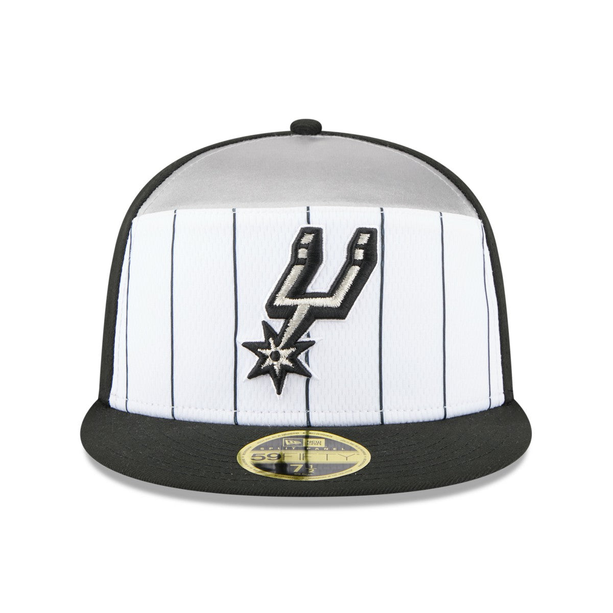 San Antonio Spurs 2025 NBA Tip Off Split Panel 59FIFTY Fitted Hat White/Black | New Era
