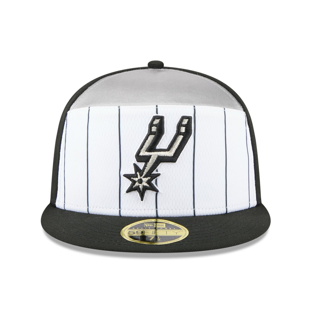 San Antonio Spurs 2025 NBA Tip Off Split Panel 59FIFTY Fitted Hat White/Black | New Era