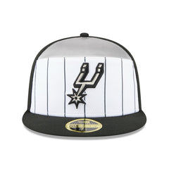 San Antonio Spurs 2025 NBA Tip Off Split Panel 59FIFTY Fitted Hat White/Black | New Era