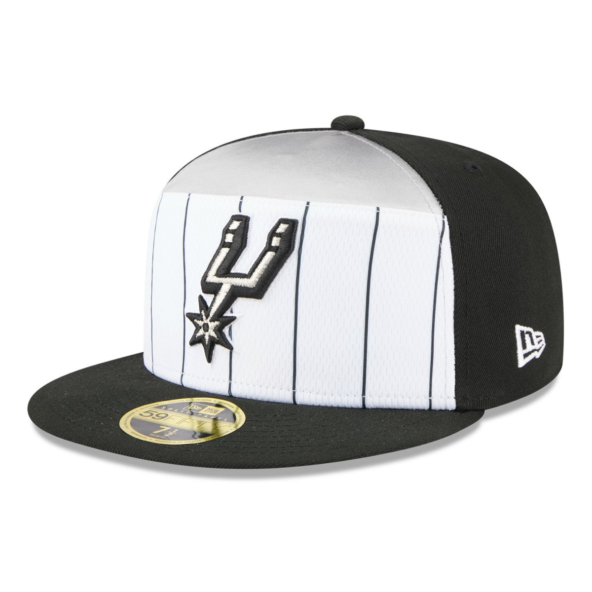 San Antonio Spurs 2025 NBA Tip Off Split Panel 59FIFTY Fitted Hat White/Black | New Era