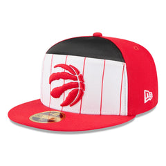 Toronto Raptors 2025 NBA Tip Off Split Panel 59FIFTY Fitted Hat White/Red | New Era US