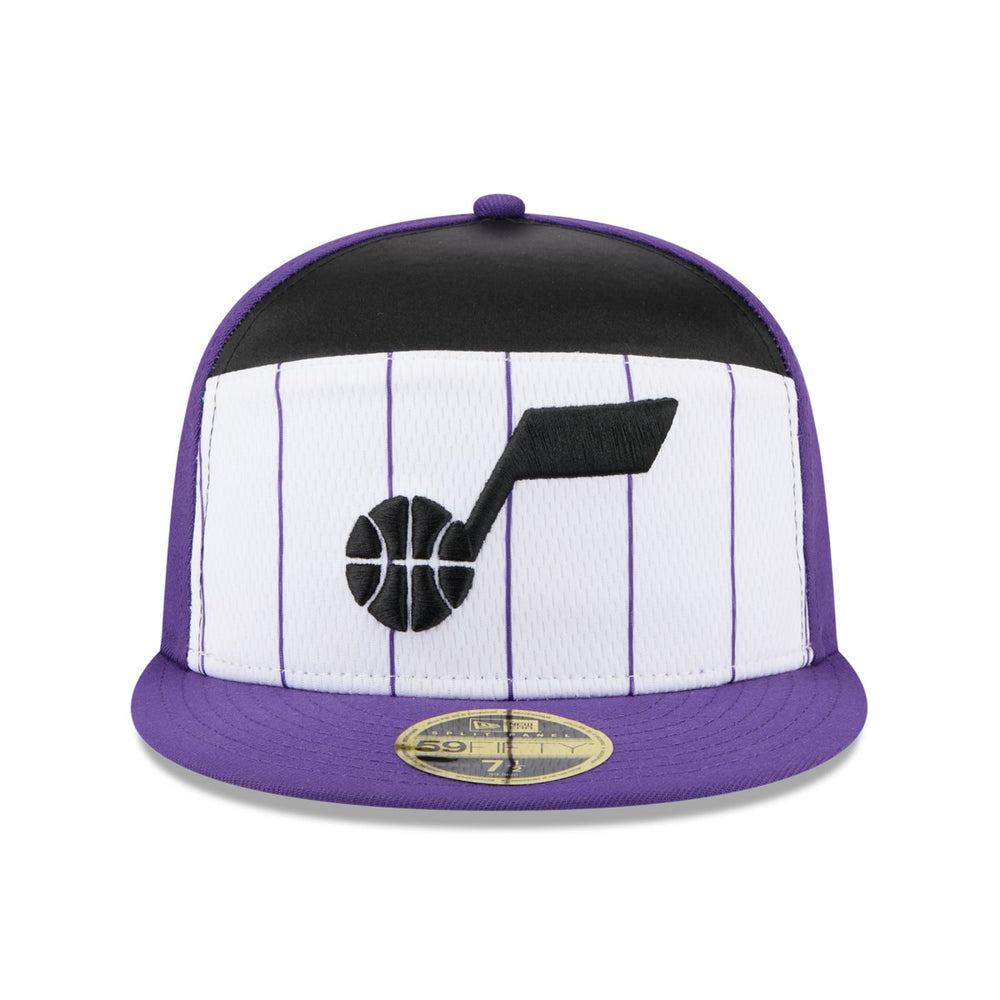 Utah Jazz 2025 NBA Tip Off Split Panel 59FIFTY Fitted Hat White/Purple | New Era for sale