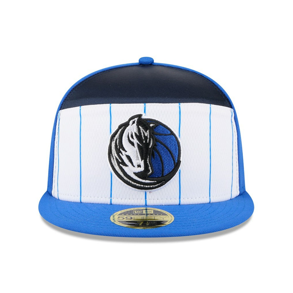 Dallas Mavericks 2025 NBA Tip Off Split Panel 59FIFTY Fitted Hat for sale White/Blue | New Era Near Me