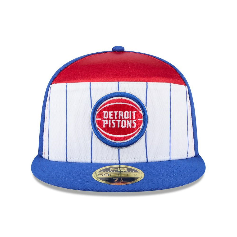 Detroit Pistons 2025 NBA Tip Off Split Panel 59FIFTY Fitted Hat for sale White/Blue | New Era outlet