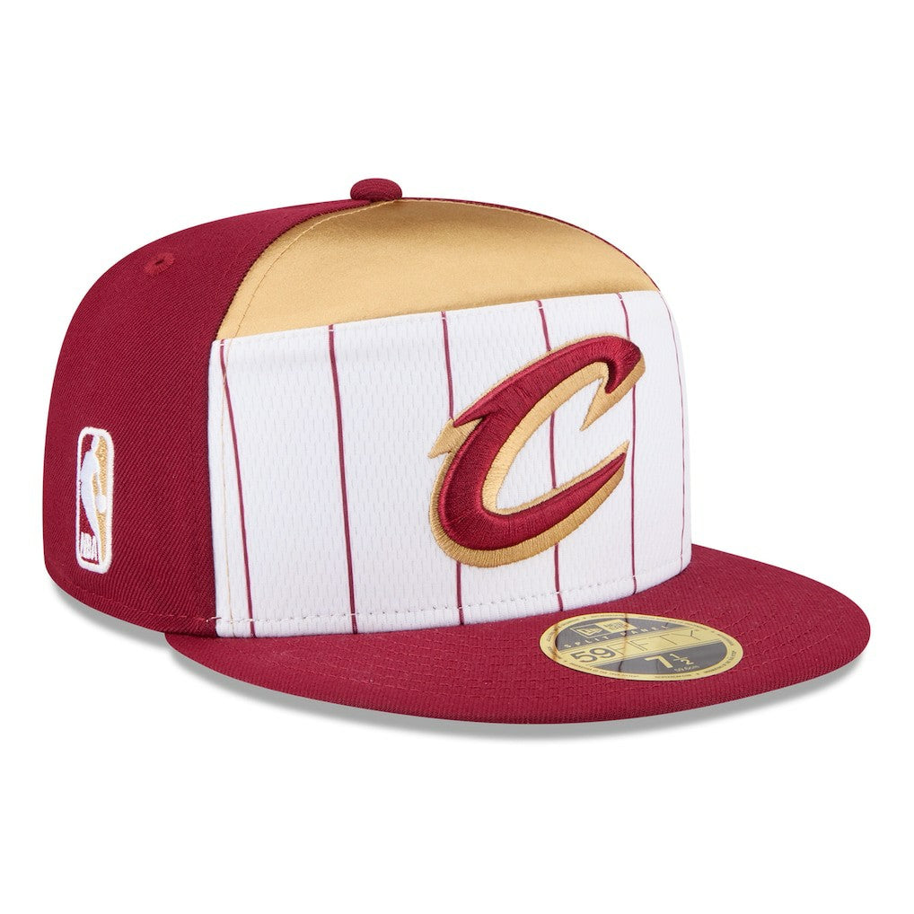 Cleveland Cavaliers 2025 NBA Tip Off Split Panel 59FIFTY Fitted Hat for sale White/Wine | New Era US