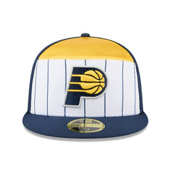 Indiana Pacers 2025 NBA Tip Off Split Panel 59FIFTY Fitted Hat White/Navy | New Era outlet