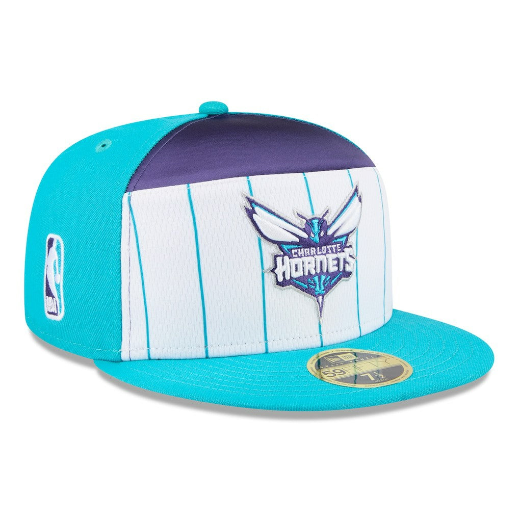 Charlotte Hornets 2025 NBA Tip Off Split Panel 59FIFTY Fitted Hat White/Teal | New Era online