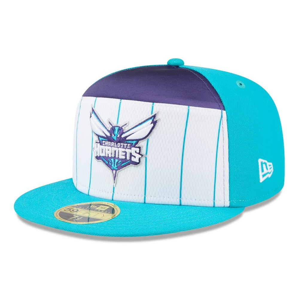Charlotte Hornets 2025 NBA Tip Off Split Panel 59FIFTY Fitted Hat White/Teal | New Era online