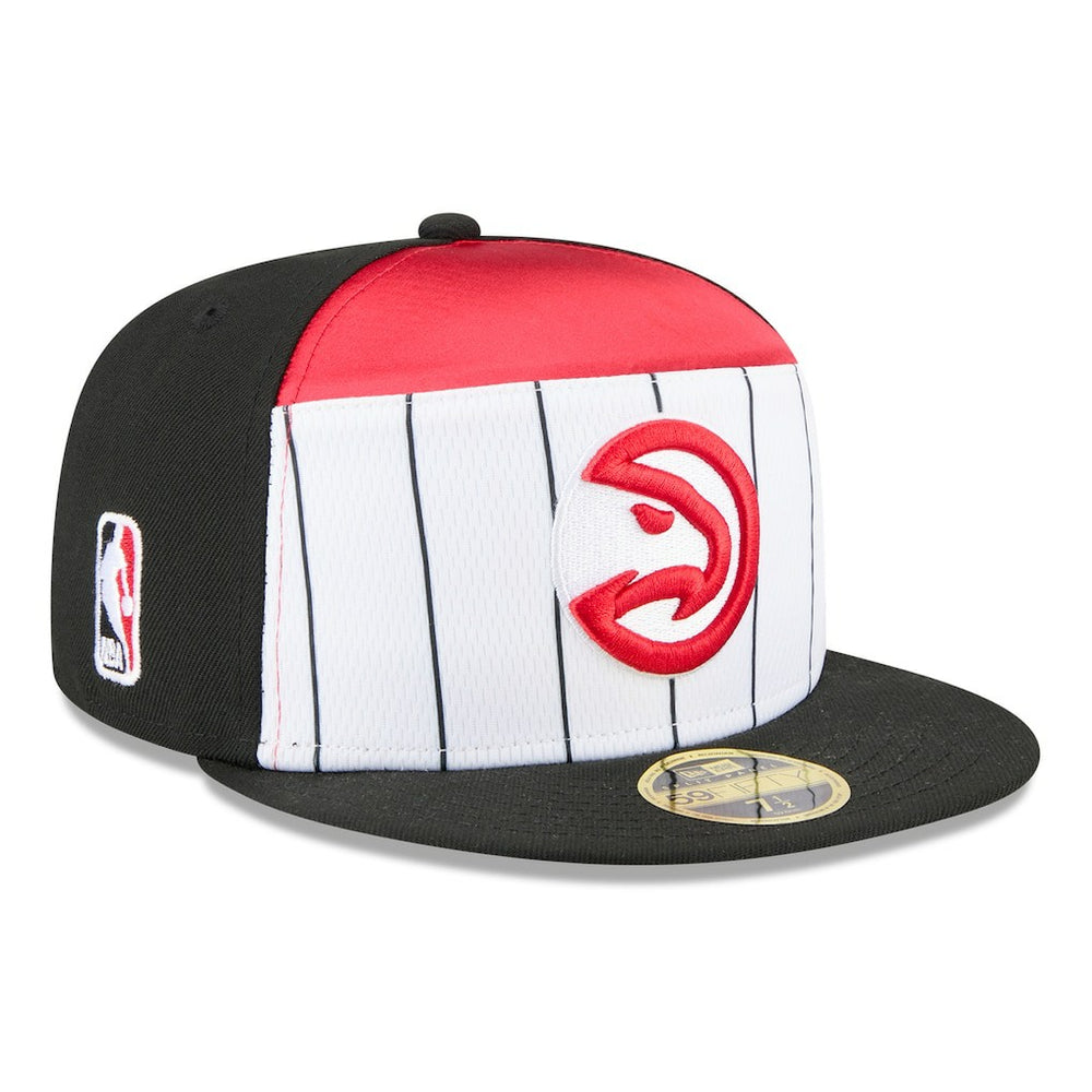 Atlanta Hawks 2025 NBA Tip Off Split Panel 59FIFTY Fitted Hat White/Black | New Era discount